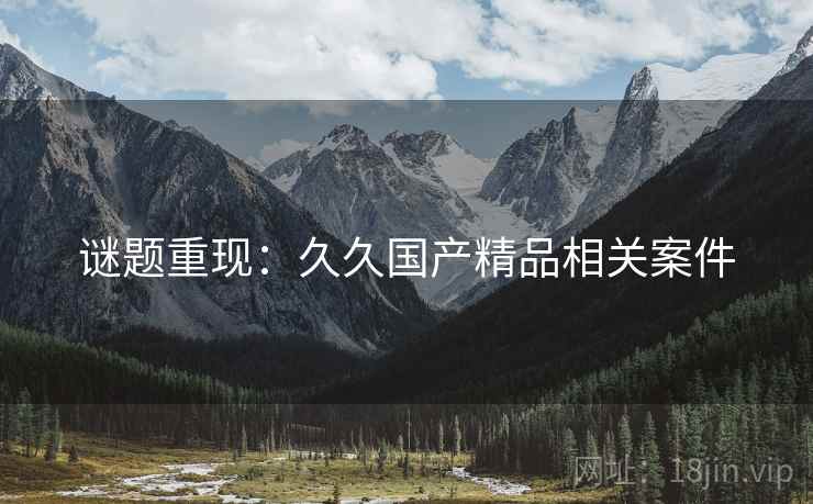 谜题重现：久久国产精品相关案件