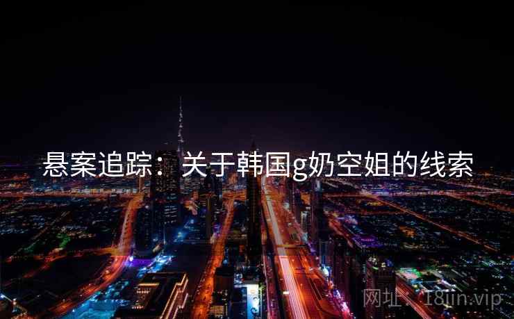 悬案追踪：关于韩国g奶空姐的线索