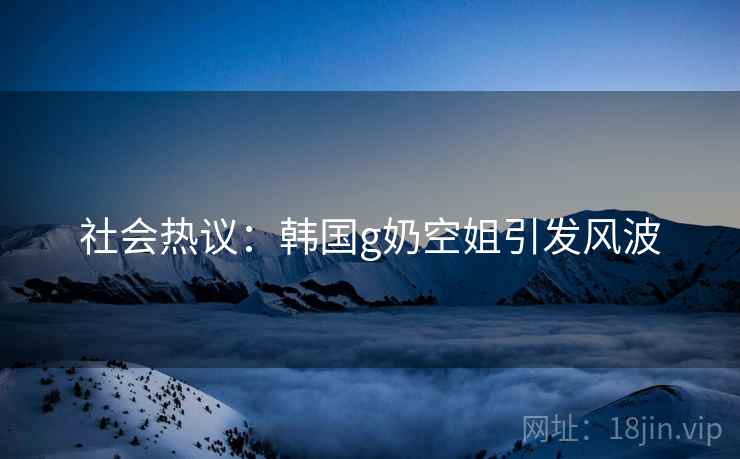 社会热议：韩国g奶空姐引发风波